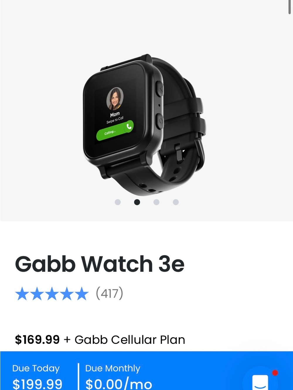 EUC/like new Gabb Watch 3e — Black (kids)